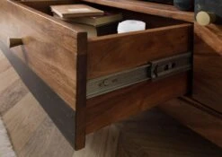 ANCONA #210 Meuble TV En Bois De Sheesham - Laqué / Marron Foncé 175x45x55 -Massivmoebel24 09 313 699 2010 05