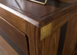 ANCONA #210 Meuble TV En Bois De Sheesham - Laqué / Marron Foncé 175x45x55 -Massivmoebel24 09 313 699 2010 06