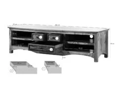 Meuble TV 180x50 Bois De Récupération Laqué Multicolore NATURE OF SPIRIT #18 17 Meuble TV 180x50 Bois De Récupération Laqué Multicolore NATURE OF SPIRIT #18 -Massivmoebel24 09 313 700 5117 08