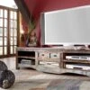 Meuble TV 180x50 Bois De Récupération Laqué Multicolore NATURE OF SPIRIT #18