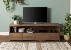 PURE MANGO #120 Meuble TV En Manguier - Huilé / Marron 190x50x60