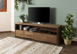 PURE MANGO #120 Meuble TV En Manguier - Huilé / Marron 190x50x60 -Massivmoebel24 09 313 724 1020 03