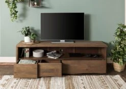 PURE MANGO #120 Meuble TV En Manguier - Huilé / Marron 190x50x60 -Massivmoebel24 09 313 724 1020 04