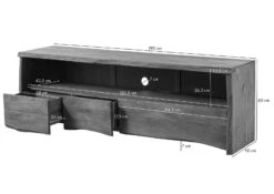 PURE MANGO #120 Meuble TV En Manguier - Huilé / Marron 190x50x60 -Massivmoebel24 09 313 724 1020 08