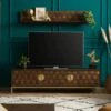 Meuble TV En Bois De Manguier 180x45x50 Marron Huilé DIAMOND #224