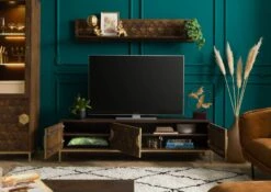 Meuble TV En Bois De Manguier 180x45x50 Marron Huilé DIAMOND #224 13 Meuble TV En Bois De Manguier 180x45x50 Marron Huilé DIAMOND #224 -Massivmoebel24 09 313 760 1024 04