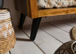 Meuble TV 170x45 Bois De Récupération Laqué Multicolore SIXTIES #117 -Massivmoebel24 09 313 815 0017 5