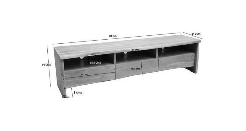 Meuble TV 191x45 Acacia Laqué Brun PURE ACACIA #209 8 Meuble TV 191x45 Acacia Laqué Brun PURE ACACIA #209 – Image 8