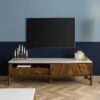 Meuble TV Manguier 180x45x50 Marron Huilé / Marbre Véritable LOS ANGELES #02