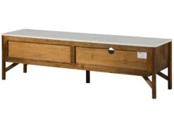 Meuble TV Manguier 180x45x50 Marron Huilé / Marbre Véritable LOS ANGELES #02 19 Meuble TV Manguier 180x45x50 Marron Huilé / Marbre Véritable LOS ANGELES #02 -Massivmoebel24 09 313 891 0102 10