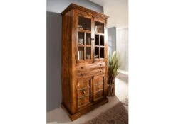 Vitrine 95x50 Acacia Laqué Miel OXFORD #0452 -Massivmoebel24 09 320 610 P006 4