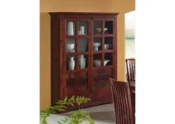 Vitrine 134x50 Acacia Laqué Nougat OXFORD #456