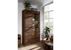 Vitrine 109x40 Palissandre Teinté Smoked Cherry TORONTO #111