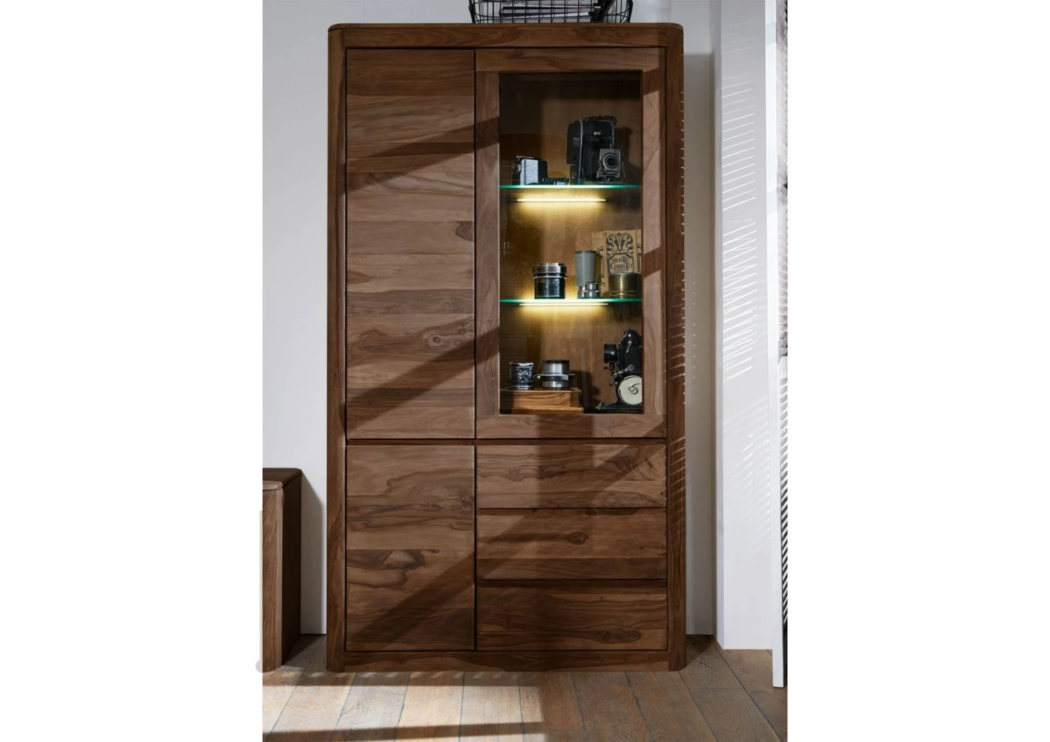 Vitrine 109x40 Palissandre Teinté Smoked Cherry TORONTO #111 2 Vitrine 109x40 Palissandre Teinté Smoked Cherry TORONTO #111 – Image 2