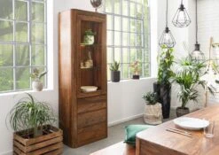 Vitrine 70x40 Palissandre Ciré Noisette TORONTO #210