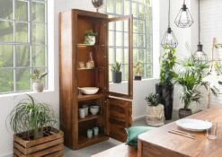 Vitrine 70x40 Palissandre Ciré Noisette TORONTO #210 12 Vitrine 70x40 Palissandre Ciré Noisette TORONTO #210 -Massivmoebel24 09 320 665 1010 4