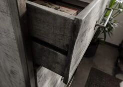 Commode 81x46 Manguier Laqué Gris HEAVY INDUSTRY #117 -Massivmoebel24 09 320 677 0018 5