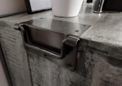 Commode 81x46 Manguier Laqué Gris HEAVY INDUSTRY #117 -Massivmoebel24 09 320 677 0018 6