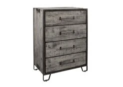Commode 81x46 Manguier Laqué Gris HEAVY INDUSTRY #117 -Massivmoebel24 09 320 677 0018 9