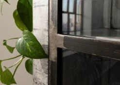 Vitrine 90x40 Manguier Laqué Gris HEAVY INDUSTRY #141 14 Vitrine 90x40 Manguier Laqué Gris HEAVY INDUSTRY #141 -Massivmoebel24 09 320 677 0141 6