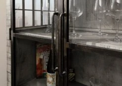 Vitrine 90x40 Manguier Laqué Gris HEAVY INDUSTRY #141 15 Vitrine 90x40 Manguier Laqué Gris HEAVY INDUSTRY #141 -Massivmoebel24 09 320 677 0141 7