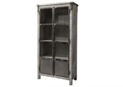 Vitrine 90x40 Manguier Laqué Gris HEAVY INDUSTRY #141 17 Vitrine 90x40 Manguier Laqué Gris HEAVY INDUSTRY #141 -Massivmoebel24 09 320 677 0141 9