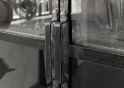 Vitrine 92x40 Manguier Laqué Gris HEAVY INDUSTRY #143 -Massivmoebel24 09 320 677 0143 6