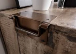 Buffet 81x46 Manguier Laqué Brun HEAVY INDUSTRY #217 -Massivmoebel24 09 320 677 0218 5