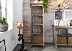 Vitrine 60x40 Manguier Laqué Brun HEAVY INDUSTRY #242 10 Vitrine 60x40 Manguier Laqué Brun HEAVY INDUSTRY #242 -Massivmoebel24 09 320 677 0242 3