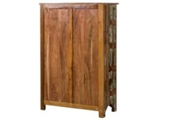 Vitrine 95x42 Bois De Récupération Laqué Multicolore NATURE OF SPIRIT #51 -Massivmoebel24 09 320 700 5150 11