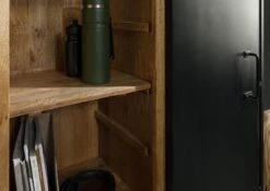 Buffet En Bois De Manguier 105x45x195 Naturel Laqué / Métal Noir BLACKBURN #104 -Massivmoebel24 09 320 728 1004 07