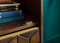 Vitrine En Bois De Manguier 63x40x200 Marron Huilé DIAMOND #216 -Massivmoebel24 09 320 760 1016 06