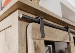 Vitrine 100x45 Manguier Laqué Blanchi RAILWAY #326 14 Vitrine 100x45 Manguier Laqué Blanchi RAILWAY #326 -Massivmoebel24 09 320 772 2024 6