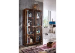 Vitrine 100x40 Bois De Récupération Laqué Multicolore FREEZY #30