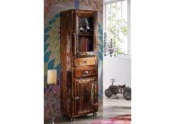 Vitrine 55x38 Bois De Récupération Laqué Multicolore FREEZY #41