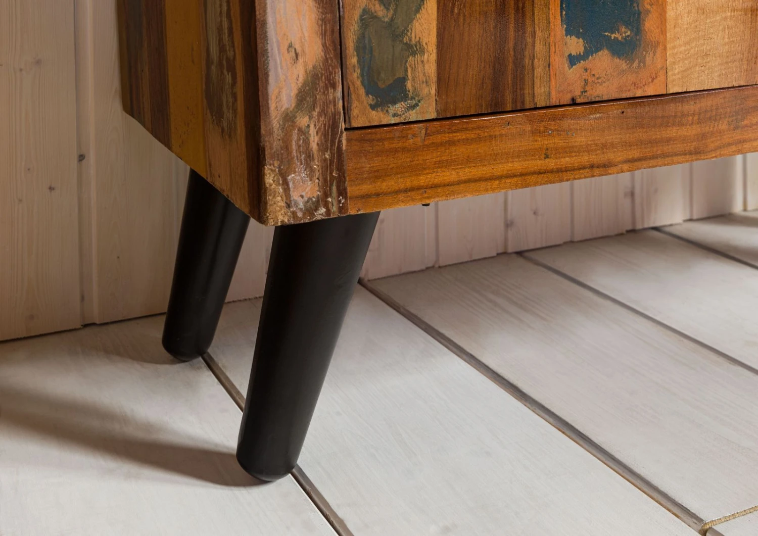 Vitrine 90x35 Bois De Récupération Laqué Multicolore SIXTIES #113 6 Vitrine 90x35 Bois De Récupération Laqué Multicolore SIXTIES #113 – Image 6