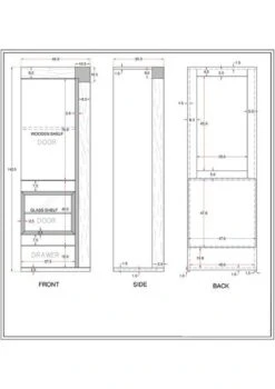 Vitrine 48x35 Manguier Laqué Brun AMSTERDAM #12 10 Vitrine 48x35 Manguier Laqué Brun AMSTERDAM #12 -Massivmoebel24 09 320 877 0012 8