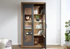 Vitrine 103x40 Palissandre Teinté Brun TURIN #050 11 Vitrine 103x40 Palissandre Teinté Brun TURIN #050 -Massivmoebel24 09 320 878 0005 4