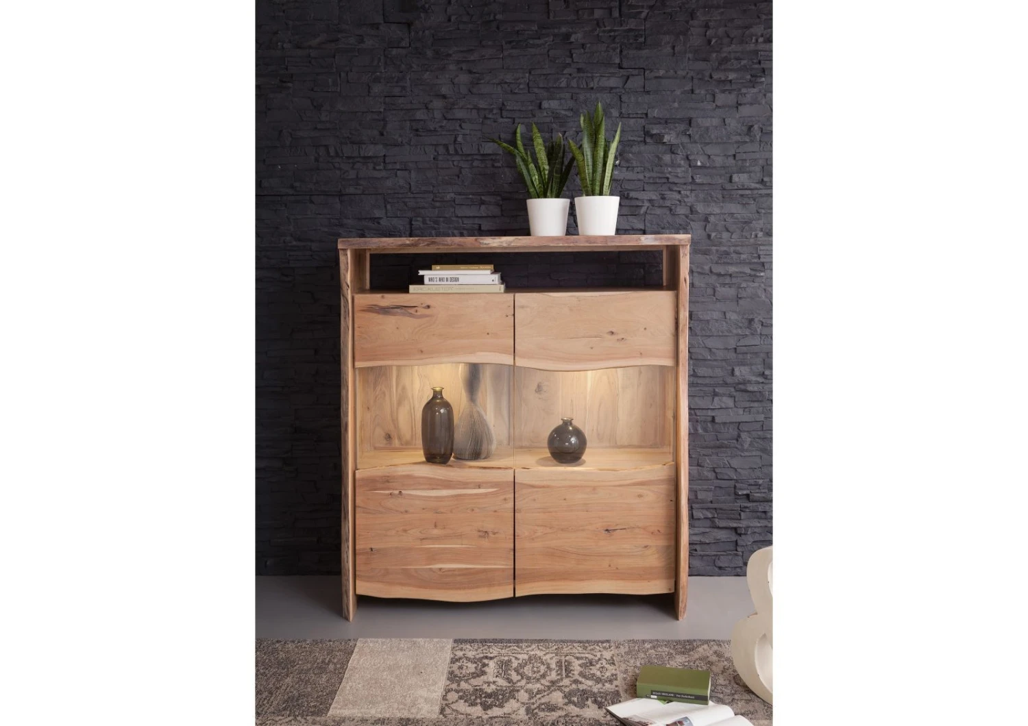 Buffet 131x45 Acacia Laqué Bois Naturel PURE ACACIA #105 3 Buffet 131x45 Acacia Laqué Bois Naturel PURE ACACIA #105 – Image 3