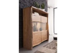 Buffet 131x45 Acacia Laqué Bois Naturel PURE ACACIA #105 12 Buffet 131x45 Acacia Laqué Bois Naturel PURE ACACIA #105 -Massivmoebel24 09 320 886 0105 4