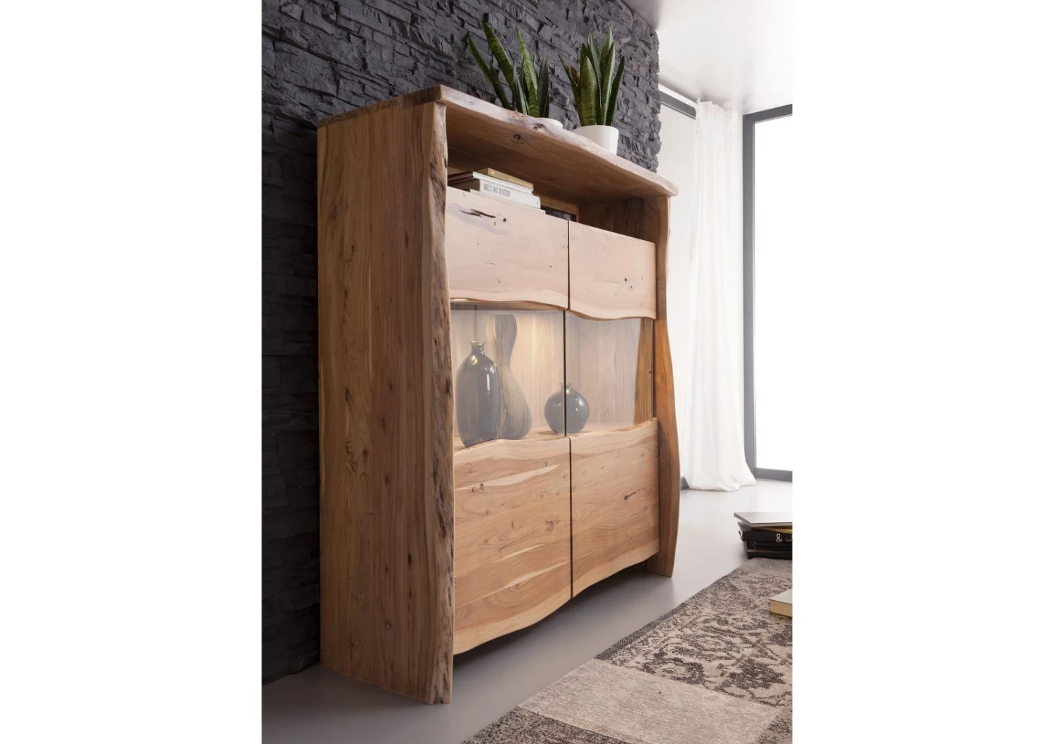 Buffet 131x45 Acacia Laqué Bois Naturel PURE ACACIA #105 4 Buffet 131x45 Acacia Laqué Bois Naturel PURE ACACIA #105 – Image 4