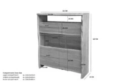 Buffet 131x45 Acacia Laqué Bois Naturel PURE ACACIA #105 16 Buffet 131x45 Acacia Laqué Bois Naturel PURE ACACIA #105 -Massivmoebel24 09 320 886 0105 8