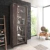 Vitrine 81x45 Acacia Laqué Gris Taupe PURE ACACIA #406