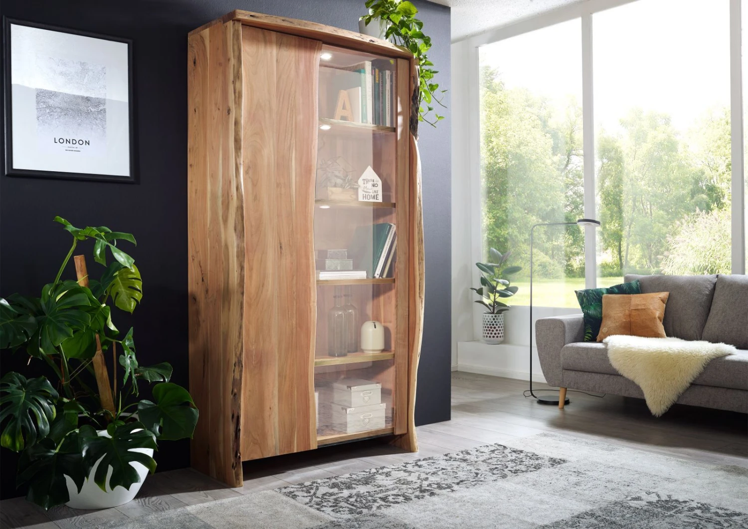 Vitrine 105x45 Acacia Laqué Bois Naturel PURE ACACIA #711 1 Vitrine 105x45 Acacia Laqué Bois Naturel PURE ACACIA #711