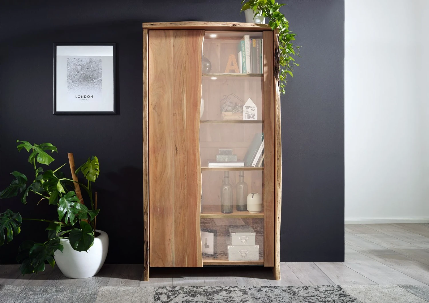 Vitrine 105x45 Acacia Laqué Bois Naturel PURE ACACIA #711 2 Vitrine 105x45 Acacia Laqué Bois Naturel PURE ACACIA #711 – Image 2