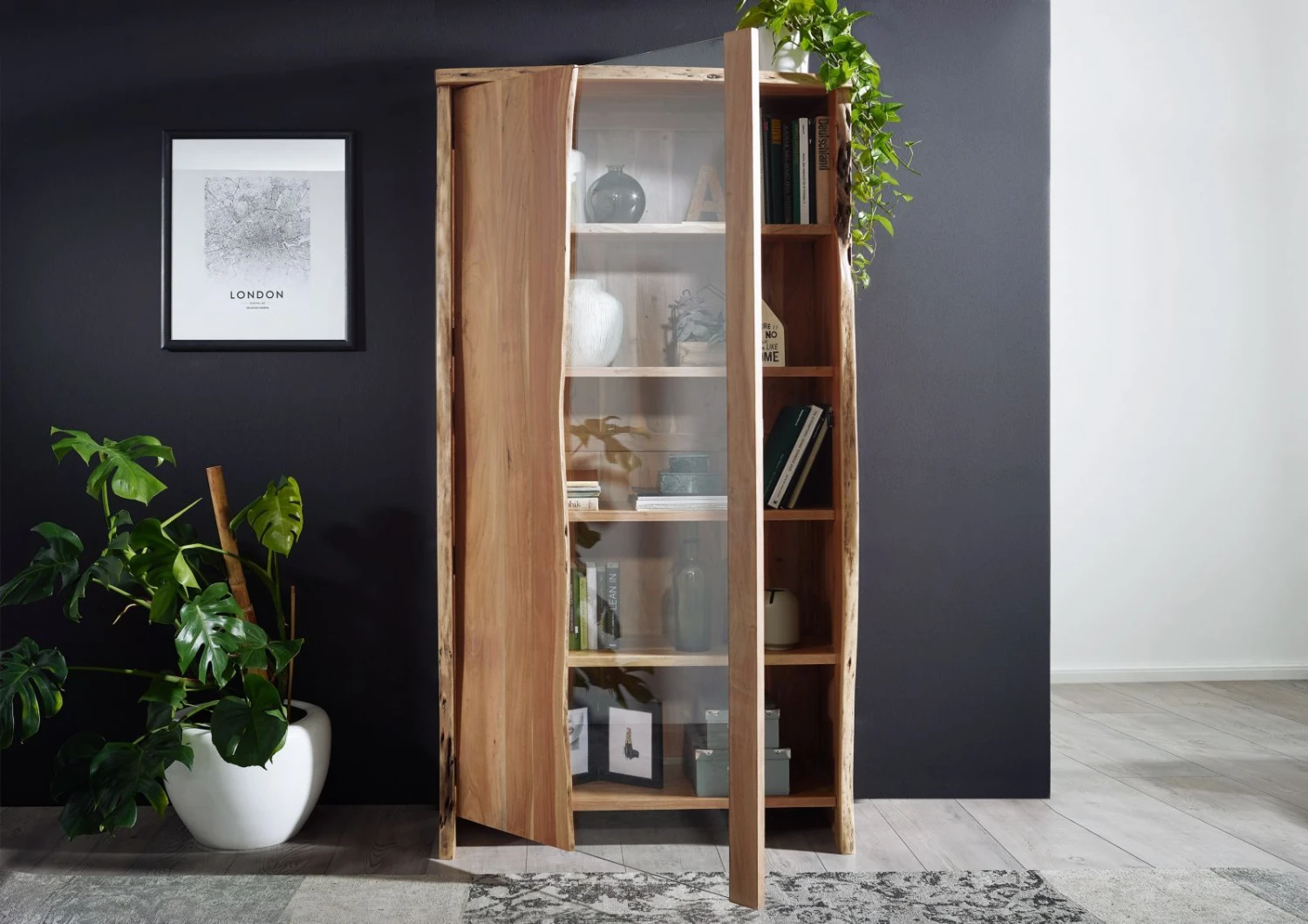 Vitrine 105x45 Acacia Laqué Bois Naturel PURE ACACIA #711 3 Vitrine 105x45 Acacia Laqué Bois Naturel PURE ACACIA #711 – Image 3