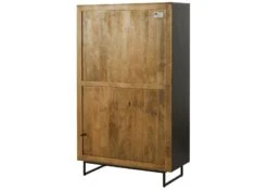 Vitrine En Bois De Manguier / Bois De Récupération 110x47x182 Noir / Naturel Laqué DAVIS #31 19 Vitrine En Bois De Manguier / Bois De Récupération 110x47x182 Noir / Naturel Laqué DAVIS #31 -Massivmoebel24 09 320 888 0031 10