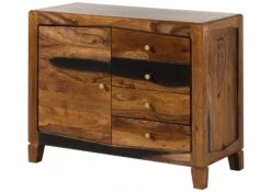ANCONA #215 Buffet En Bois De Sheesham - Laqué / Brun Foncé 100x45x80 -Massivmoebel24 09 321 699 2015 09