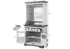 Bar Manguier 98x51x190 Laqué Blanc TOULOUSE #105 -Massivmoebel24 09 322 188 1005 08