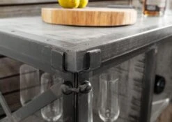 Desserte 137x46 Manguier Laqué Gris HEAVY INDUSTRY #124 11 Desserte 137x46 Manguier Laqué Gris HEAVY INDUSTRY #124 -Massivmoebel24 09 322 677 0124 4